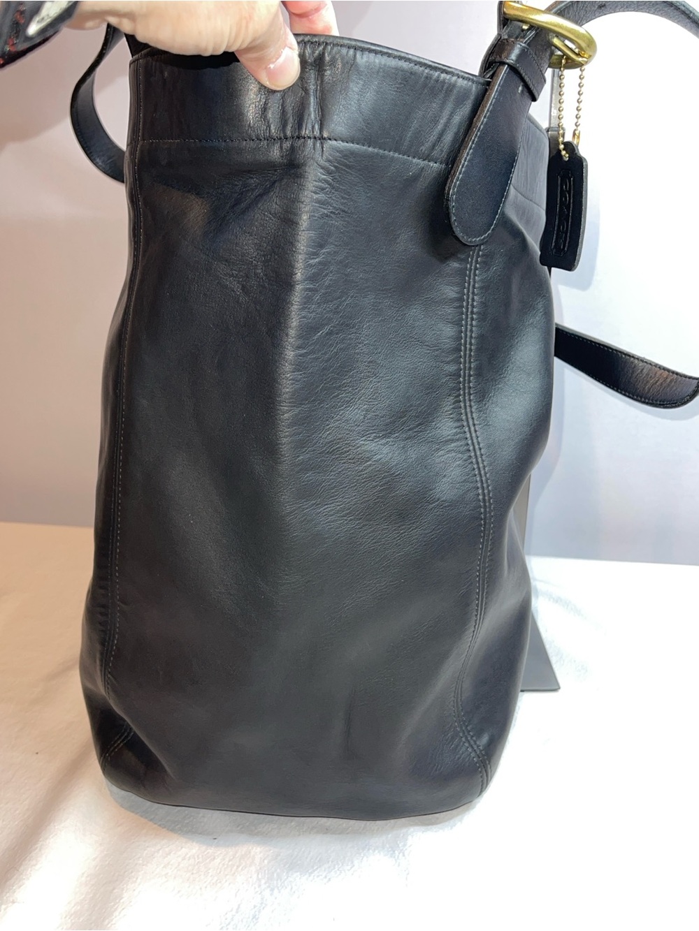 Coach 5DH-4082 Vintage 90s Black Glove Tanned Leather Tote Bag made in the USA - Picture 6 of 11